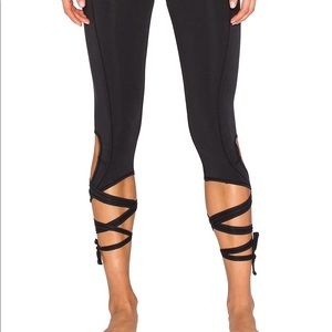 Free people movement turnout leggings with lace up ties
